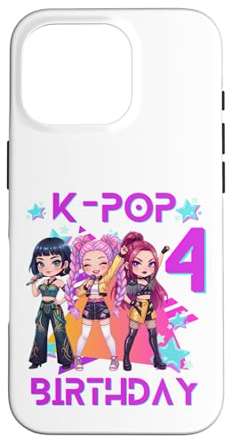 Funny Chibi Kpop Girl It's My 4th Birthday �X�}�z�P�[�X iPhone 16 Pro �p