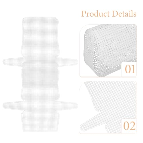 Image of DIYEAH Plastic Mesh Canvas Sheets for Crochet Bag 4pcs White 2mm Grid Plastic Canvas for Cross Stitch 13.97 X 12.99 Inch