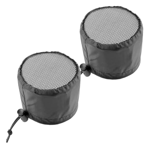 LOORGVEL 2個 栽培テント用通気口カバー ダクトフィルター メッシュ付き 防虫網付き バンド 固定バックル付 信頼性の通気保護カバー 交換用