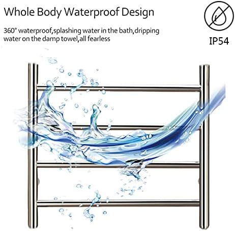 Towel Warmer/Towel Warmer Radiator Wall Mounted me Electric Heated Towel Rack with 6 Round Bar,Heated Towel Rack Stainless Steel Heated Towel Rail for Bathroom