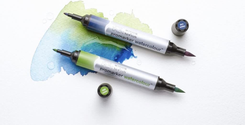 Winsor & Newton ProMarker Watercolor Marker Set, 6 Count, Basic Tones