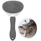 Spazzola autopulente per cani e gatti, con particelle arrotondate massaggianti, rimuove i grovigli di peli sciolti, lavabile e delicato sulla pelle