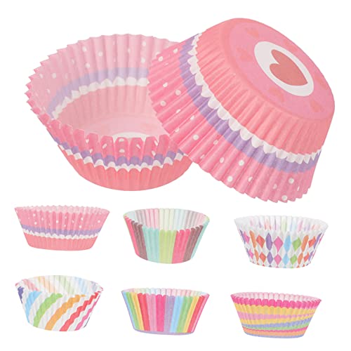 Garneck Herramientas De Soporte De Papel 600 Envoltorios Para Cupcakes y Muffins Papel De Horno