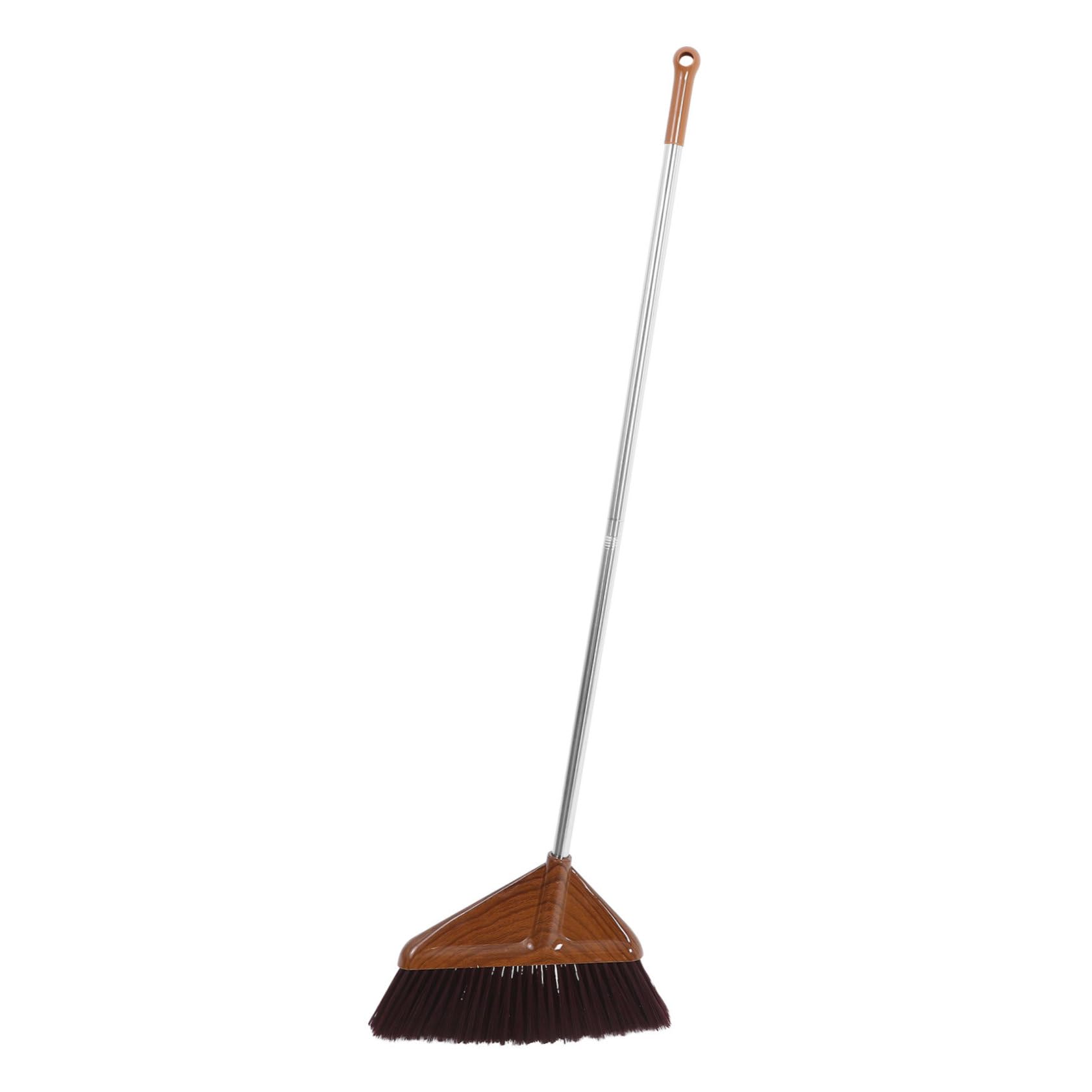 HOODANCOS Soft Bristle Broom with Ergonomic Long Handle Durable Plastic Angle Broom for Indoor and Outdoor Cleaning Gentle Floors for Household Use and Efficient Sweeping