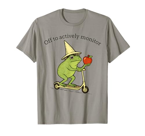 Frog Off to Actively Monitor Teacher Testing Motivation T-Shirt