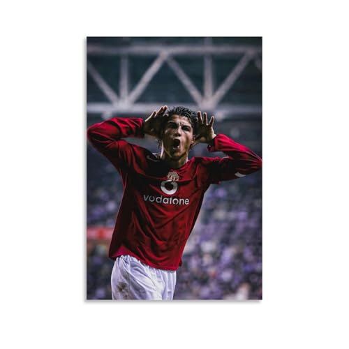 Cristiano Ronaldo - Cuadros decorativos impermeables y resistentes a las manchas, para sala de estar, dormitorio, oficina, colgar cuadros de alta definición, pósteres creativos para decoración del