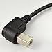 USB 2.0 B Female to Left Angle B Male Printer Short Extension Cable Adapter