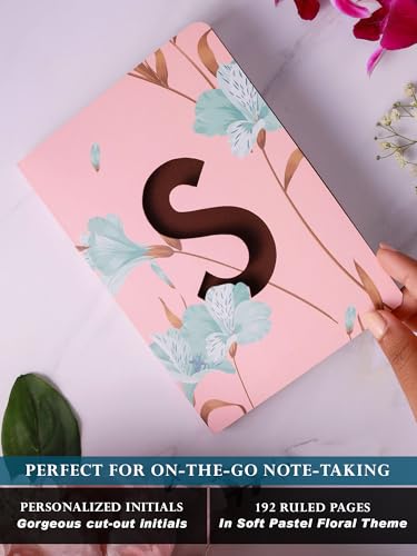 Image of DOODLE Monogram S Diary Gift Set - B6 Soft Bound Ruled Notebook with Tote Bag & Zipper Pouch - Premium Stationery Gift Set for Women & Girls | Perfect Personalised Gift Set for Women's Day