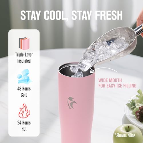 Image of Coolflask Water Bottle 32 oz Fits Car Cup Holder with Straw & Handle