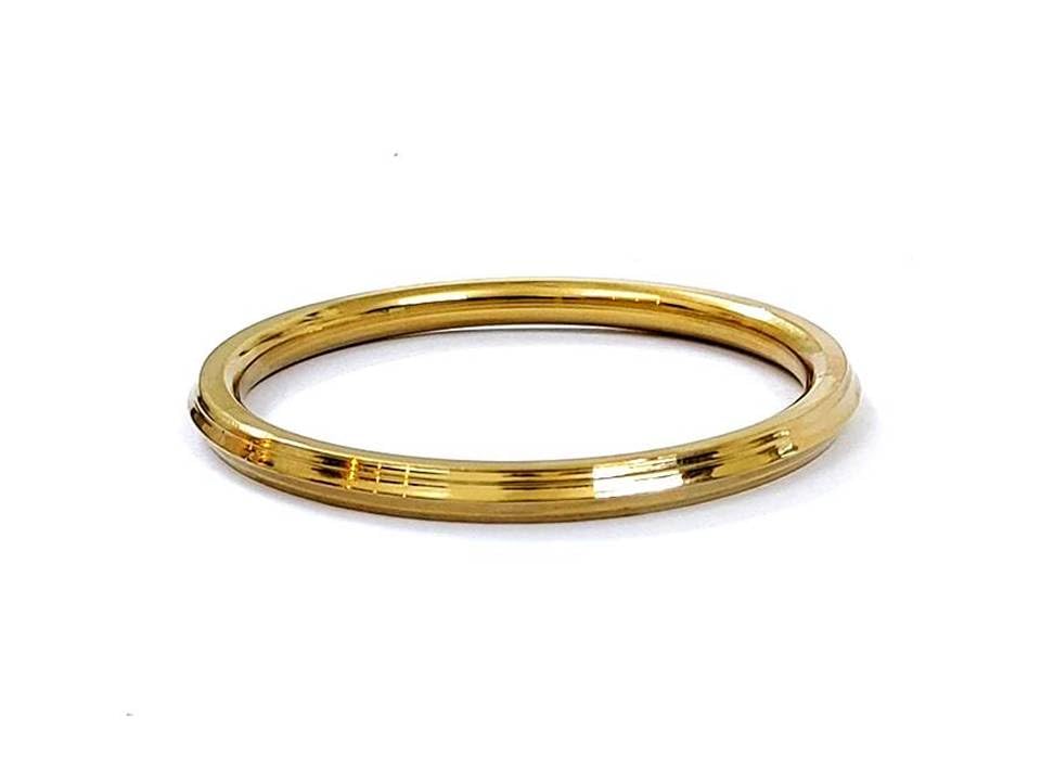 Rudra Rage GOLD PLATED PURE PUNJABI STYLE KADA WITH EDGES FOR MENS/BOYS ((S) 6.4 CMS)… (B0BXSFBMB8) Amazon Price History, Amazon Price Tracker