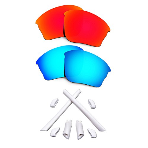 Verres polarisés et caoutchouc blanc Half Jacket XLJ pour réparer votre monture