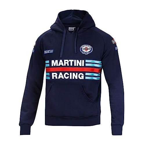 Sparco Felpa Unisex Martini Racing Navy Standard Adulto, Multicolore, X-Large