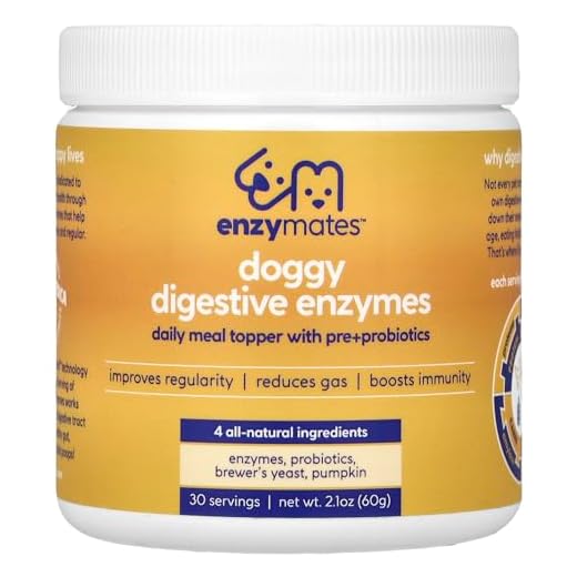 Enzymates Doggy Digestive Enzymes with Pumpkin, Brewer's Yeast, and Probiotics - Improves Regularity, Reduces Gas, and Boosts Immunity - Specially Formulated with Therablend - 30 Servings