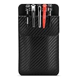 Leather Pocket Protector for Men: A Multi Purpose pocket protectors for shirts - Carbon Fiber Patter