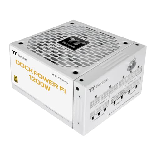 Image of Thermaltake Dockpower FI Snow 1200W ATX 3.1 Modular 80+ Gold Power Supply