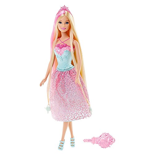 Barbie - Muñeca, Princesa Peinados mágicos, Color Rosa (Mattel DKB60)