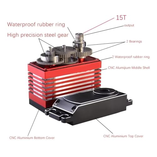 Servomoteur numérique 80 kg bleu 180° pour modélisme lourd - 2