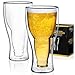 Dragon Glassware Beer Glasses, Premium Designer Mugs with Insulated Double-Walled Design, 13.5-Ounces, Gift Boxed - Set of 2