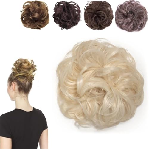 Juvabun Messy Bun Hair Piece For Women - Bleach Blonde - Hair Bun