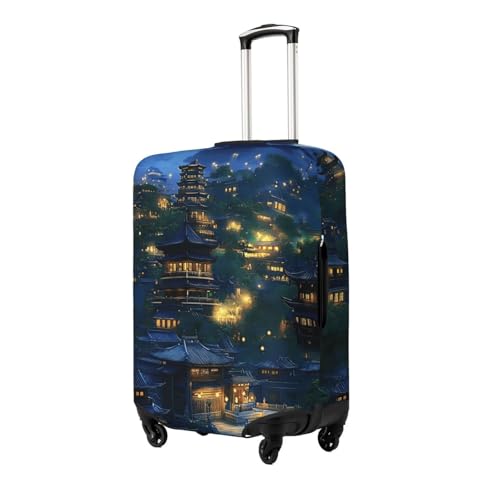 Asian Style Elastic Travel Luggage Cover, Washable Spandex Suitcase Protector, Anti-Scratch Fits 18-32 Inch2