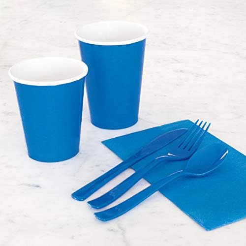 Unique Solid Paper Cups, 9oz, Royal Blue