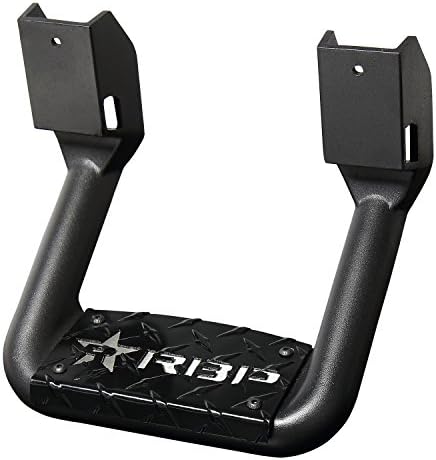 RBP RBP-303725-EXR Multi-Fit Truck Stainless Steel Slant Cut Resonated Exhaust Muffler Tip in Textured Black Finish with Stamped RBP Logo - Bolt-On to Fit Various Trucks Including Diesel Trucks