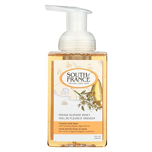 South Of France Hand Soap - Rich Foaming - Orange Blossom Honey - Natural Body Care - 8 oz (Pack of 4)