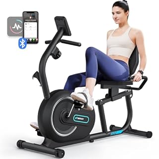MERACH Recumbent Exercise Bike for Home with Smart Bluetooth and Exclusive App Connectivity, LCD, Heart Rate Handle, Magnetic Recumbent Bikes S08