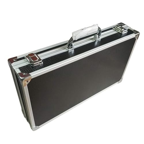 Gazechimp マイクキャリングケースポータブルアルミマイクスーツケース 1 個機器ツールボックスガイドシステムマイクバッグ EVA インテリアハードシェル, 黒