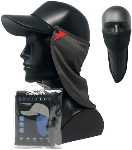 CoolNES - UV Sun Protection Neck Drape Adjustable Multifunctional 2 in 1 Face Covering for Outdoor Fishing - Unisex