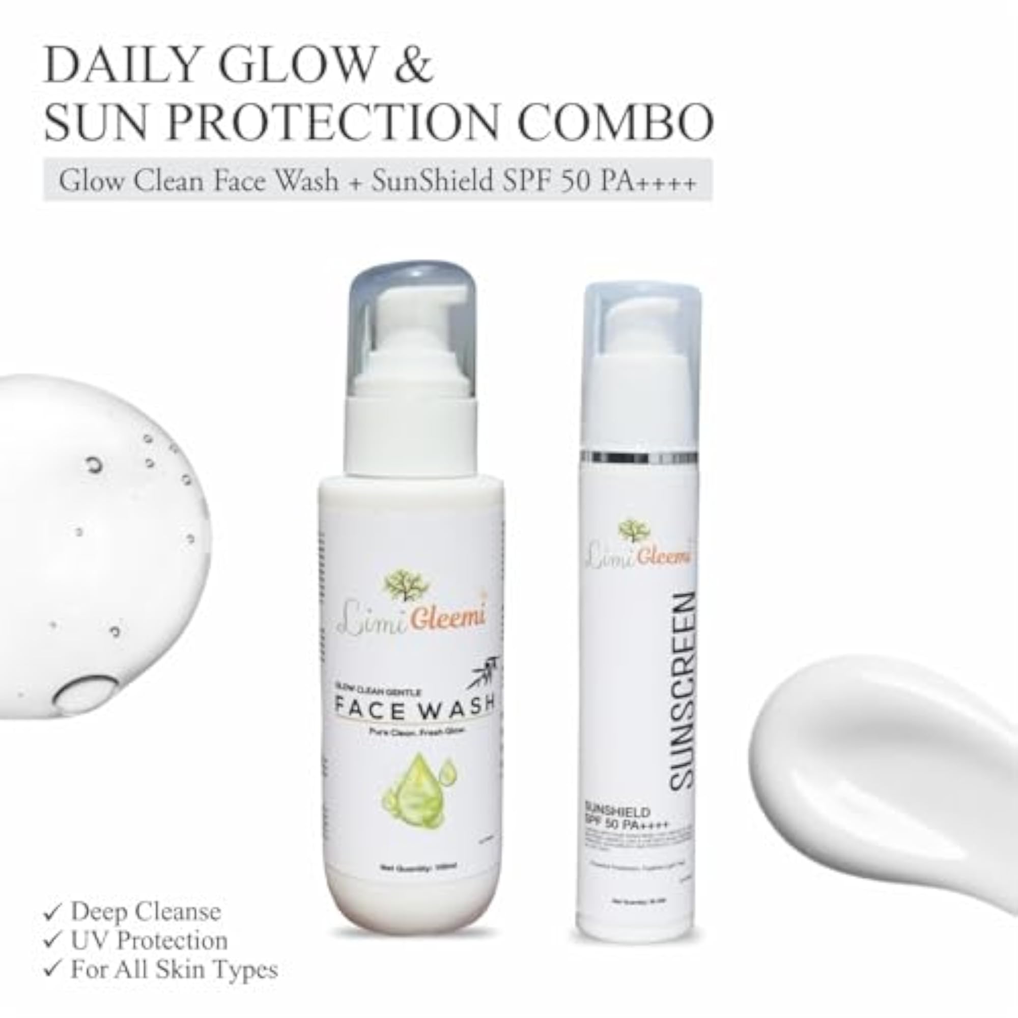 Facewash & Sunscreen Combo Set with SPF 50 PA++++
