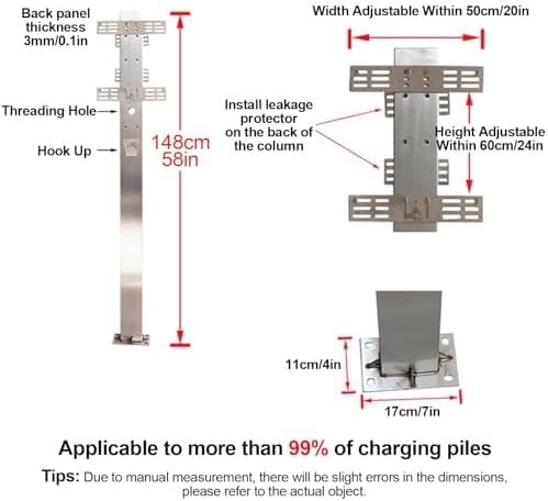 Outdoor Electric Vehicle Charging Station, High Corrosion Resistance EV Charger Pedestal for New Energy Vehicles