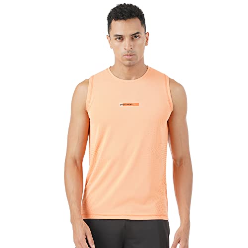 Image of PUMP'D Men's Sleeveless Tank Top for Gym -Placement Print, DryTech, Anti-Odor, Lightweight, Soft Seams, UV Protect