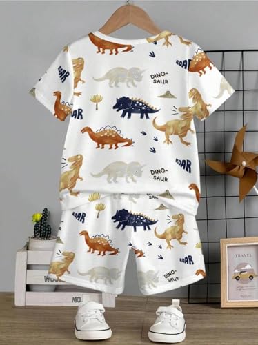 Image of THIIYA KIDS Boys Cotton Co-Ord Set | Printed T-Shirt & Shorts | Soft Comfortable Summer Wear for Kids