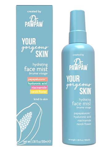 Dr. Pawpaw Your Gorgeous Skin Hydrating Face Mist, 3.38 fl oz, Papayaluronic, Hyaluronic Acid, Niacinamide, Neroli Flower
