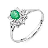 anillo de oro con esmeralda hombres Con la gema circonita y sus destellos en tu joya Miore, ya estás preparada para cualquier celebración