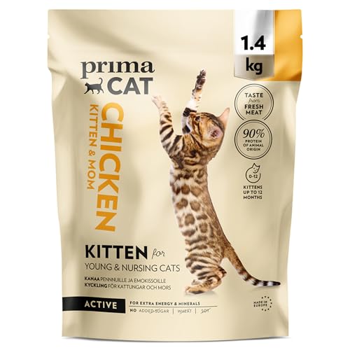 PrimaCat - Alimento Entero con Sabor a Pollo para Gatitos y Gatos Lactantes, 1,4 kg