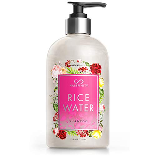 Hairfinity Rice Water Shampoo - Silicone & Sulfate Free Growth Formula - Best for Damaged, Dry, Curly or Frizzy Hair - Thickening for Thin Hair, Safe for Keratin and Color Treated Hair 12oz