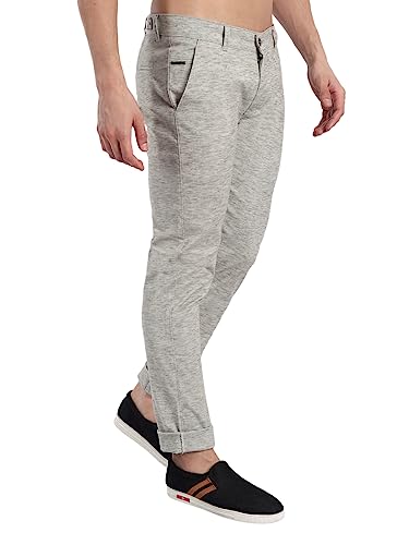 Image of Majestic Man Men's Slim Fit Mid Rise Casual Comfortable Trousers