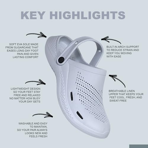 Image of Men's Clogs | Lightweight, Waterproof, Durable & Stylish Casual Footwear | Indoor & Outdoor Slip-On Slippers for Men