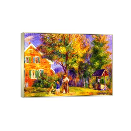Tableau salon William Glackens cadre argenté toile murale 70x50cm