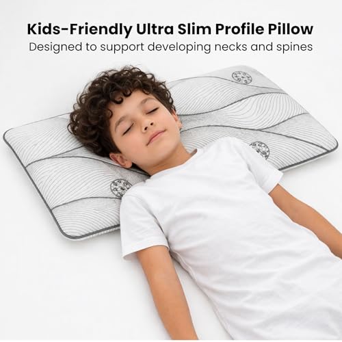 Image of Sove Ultra Slim Memory Foam Pillow | Set of 1 | Size 2.5x24x15.5 Inch | for Low Height Sleep | Slim Profile | Neck Support Pillow | Lightweight, Portable & Travel Friendly | Sleeping Thin Pillow