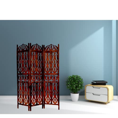 KRAFTWORLD Wooden Room Partition For Living Room, Wooden Room Divider 3