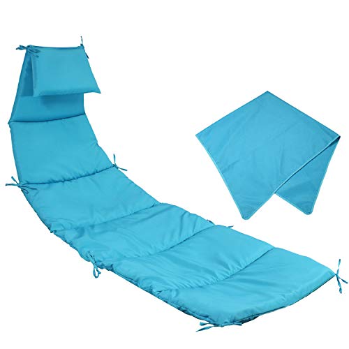 Sunnydaze Outdoor Hanging Lounge Chair Replacement Cushion And Umbrella Fabric - Teal #TOP8