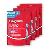 Colgate Max Fresh Wisp Disposable Mini Toothbrush, Peppermint - 24 Count (4 Pack)
