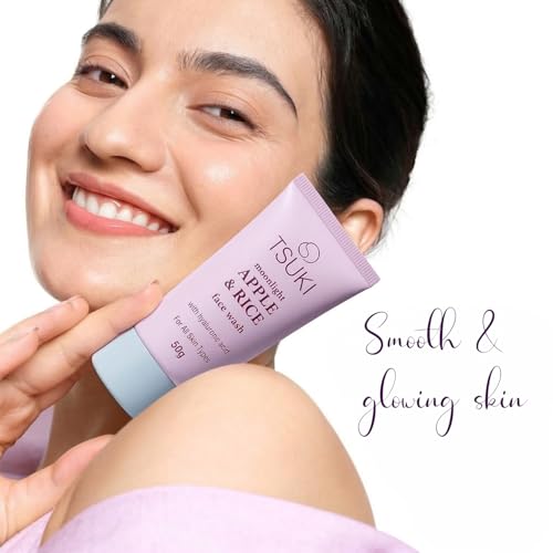 Image of Apple & Rice Facewash, 50 g | Deep Cleansing, Hydration & Skin Brightening, Gentle Daily Cleanser, For Dry, Oily & Combination Skin