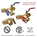 Xiny Tool 3/4-Inch IPS Isolator Tankless Water Heater Service Valve Kit with Pressure Relief Valve, Clean Brass