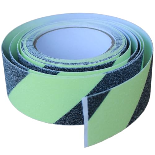 Image of Anti Slip Tape 2 Inch Wide, Waterproof Grip Adhesive Tape, Heavy Duty High Traction Friction for Indoor /Outdoor Steps (33 Ft /Black-Glow+).