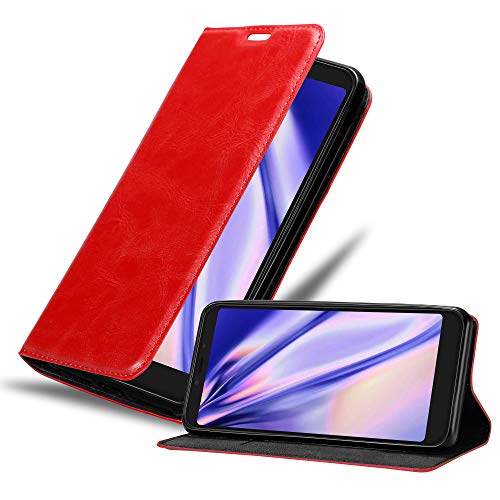 Cadorabo Custodia Libro per Alcatel 1s 2020 in NERO DI NOTTE - con Vani di Carte, Funzione Stand e Chiusura Magnetica - Portafoglio Cover Case Wallet Book Etui Protezione