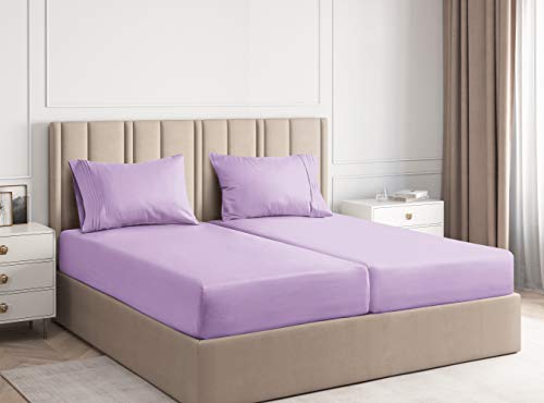 Split King Sheets for Adjustable Beds - Split King Adjustable Bed for Adjustable Mattress - Split King Sheet Sets for Adjustable Beds Deep Pocket - Deep Pocket Split King Sheets - Adjustable Sheets